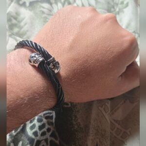 Black and Silver Skull Bracelet